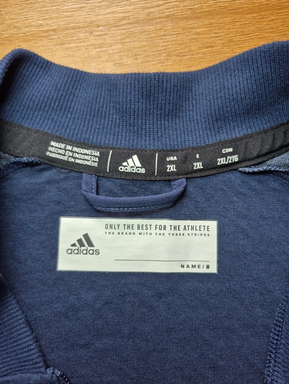 Adidas Men's Team Squad Bomber Jacket - Navy Blue - Size 2XL
